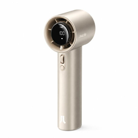 JisuLife Pro1S High-Speed Turbo Handheld Fan with Long Battery Life, Battery Capacity:5000mAh(Gold)