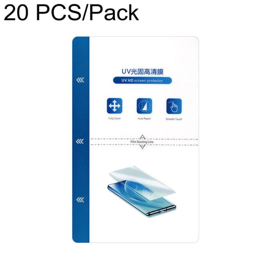20 PCS/Pack ZWX Full-Coverage Curved Silicone UV-Cured HD Film for Film Cutting Machines(0.12mm)