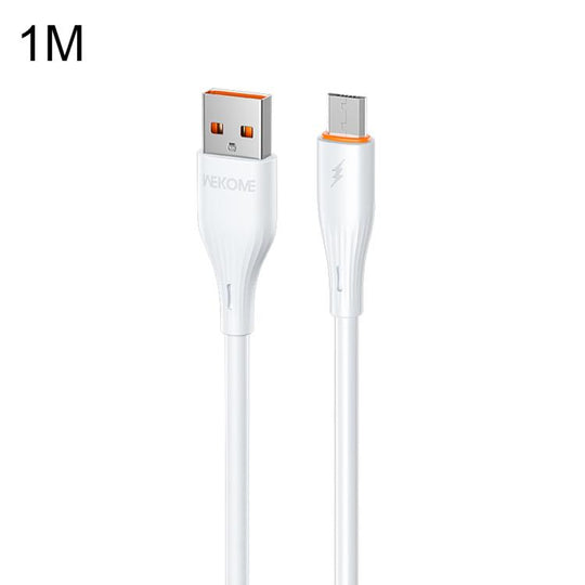 WK WDC-C34m Swift 12W USB-A to Micro USB Ultra-Fast Charging Data Cable, Length:1M(White)