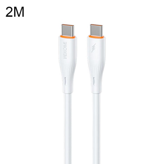 WK WDC-C35 Swift PD65W Type-C to Type-C Ultra-Fast Charging Data Cable, Length:2M(White)