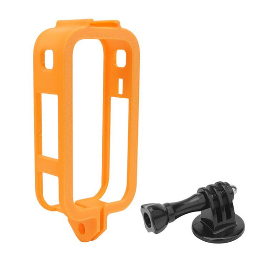 For Insta360 X6 Camera Protective Frame with 1/4 Screw Mount & Cold Shoe(Vertical Frame Orange)