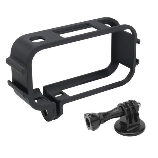 For Insta360 X6 Camera Protective Frame with 1/4 Screw Mount & Cold Shoe(Horizontal Frame Black)