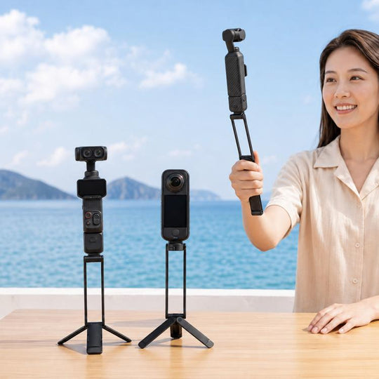 For DJI Osmo Pocket 4P /4 / 3 Magnetic Quick-Release Selfie Stick Tripod(Black)