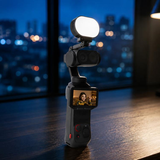 For Insta360 Luna Ultra Mini LED Fill Light Warm / Cool Soft Light for Vlogging / Livestreaming / Selfies(Black)