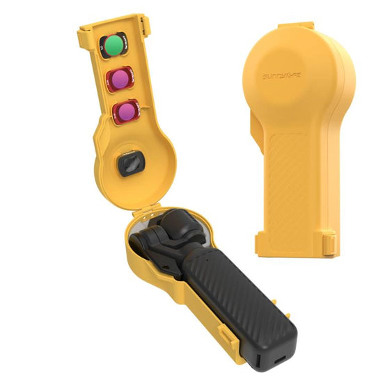 For DJI Osmo Pocket 4 / 3 Sunnylife Bulb-Shaped Protective Cover with Filter Box, Fits Gimbal Clamp(Pumpkin Yellow)