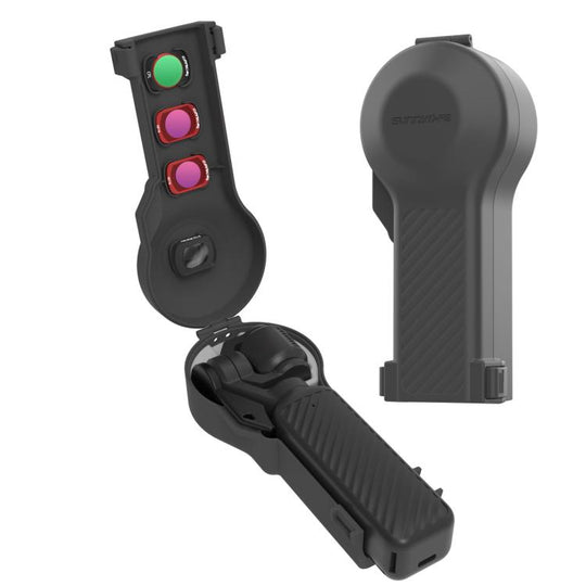 For DJI Osmo Pocket 4 / 3 Sunnylife Bulb-Shaped Protective Cover with Filter Box, Fits Gimbal Clamp(Black)