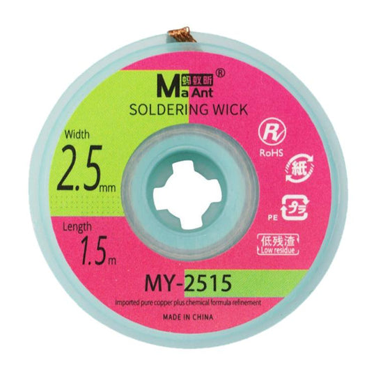 MaAnt 1.5m Low Residue No-clean Solder Wick, Model:MY-2515