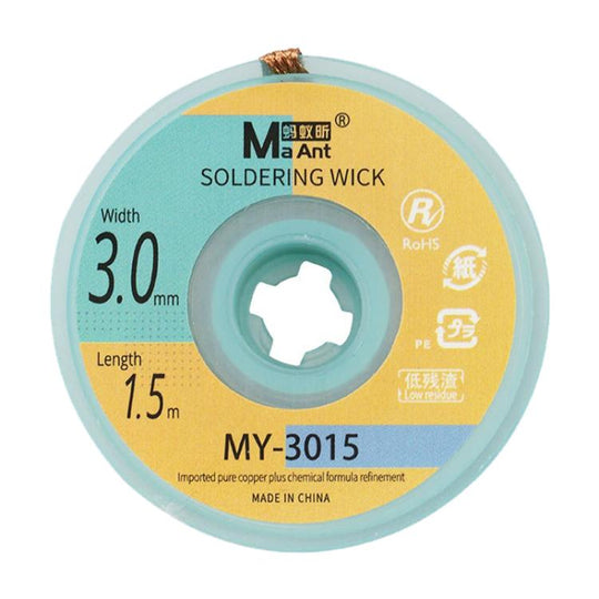 MaAnt 1.5m Low Residue No-clean Solder Wick, Model:MY-3015