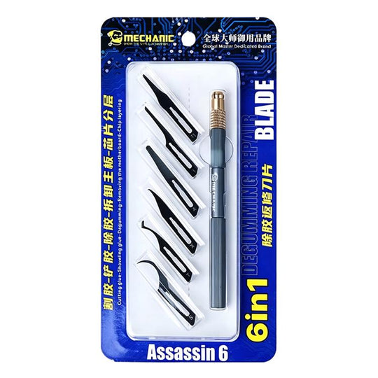 MECHANIC Assassin 6 Professional 6 in 1 Degumming Rework Blade Set