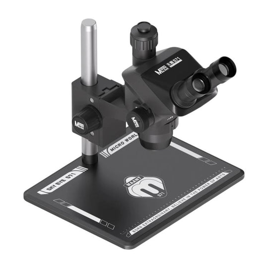 MaAnt S71 6.5-52X Synchronous Zoom Trinocular Stereo Microscope(Black)