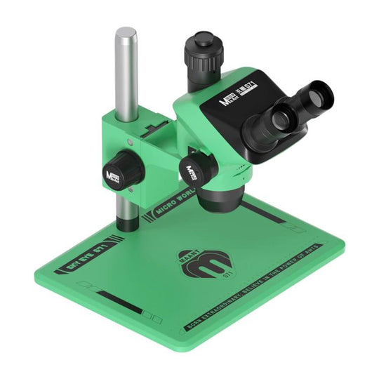 MaAnt S71 6.5-52X Synchronous Zoom Trinocular Stereo Microscope(Green)