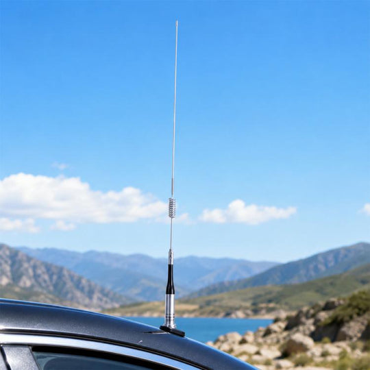 UV Dual-Band Walkie Talkie Mobile Radio High-Gain Antenna(Silver)