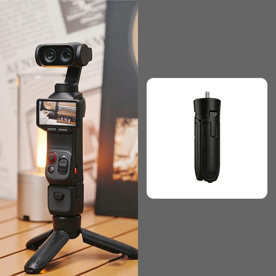 Xasurg Mini Handheld Tripod Pop-up Pocket Gimbal Desktop Holder with 1/4 inch Screw(Black)