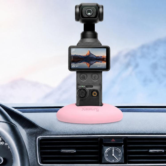 For DJI Osmo Pocket 4 / 3 Xasurg Silicone Base Desktop Stand(Pink)