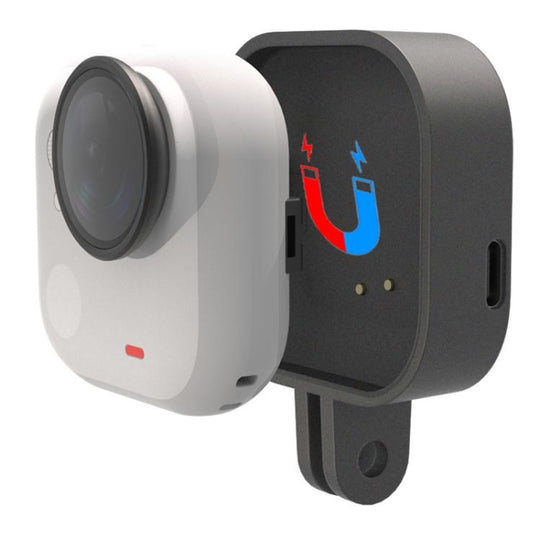 For Insta360 GO Ultra Action Camera Magnetic Charging Dock Mount Adapter(Black)