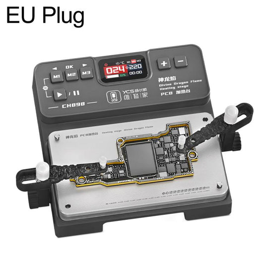 YCS Divine Dragon Flame CH898 Motherboard Layer Separation Heating Stage, Plug:EU Plug