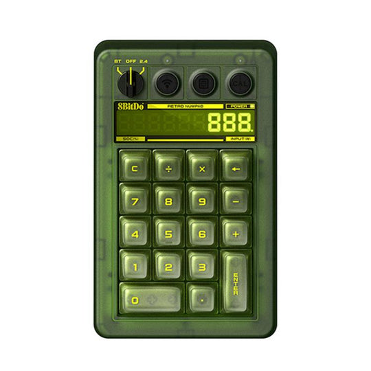 8BitDo Retro18 2 In 1 Tri-Mode Mechanical Numeric Keypad and Counter for PC(Clear Green)