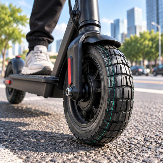 AIMITE Electric Scooter Off-Road Puncture-Resistant Vacuum Tire, Size: 10 x 2.75-6.5 inch(Black Green)