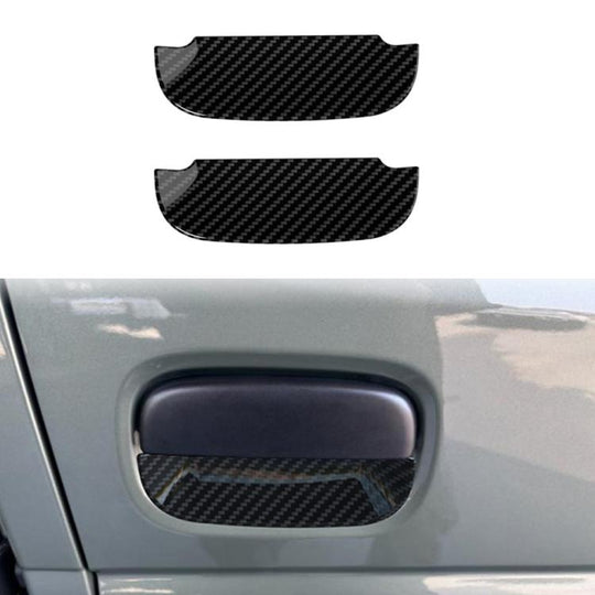 1 Pair Car Door Handle Decorative Protective Cover for Suzuki Carry 2026(Carbon Fiber)