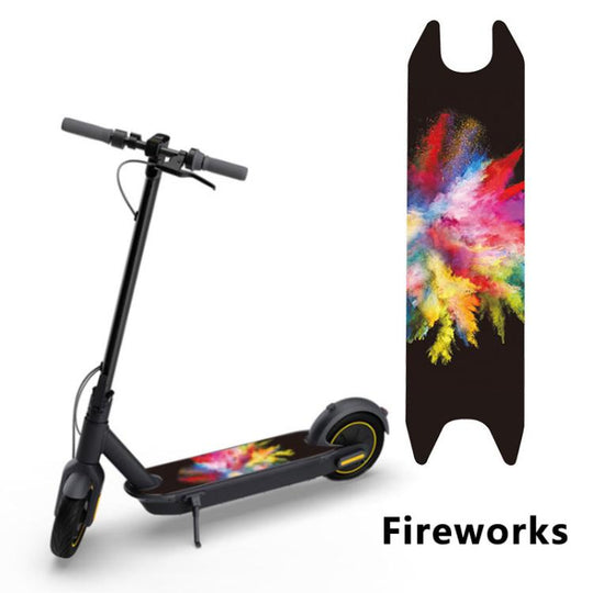 Electric Scooter Pedal Anti-slip Decorative Sticker for Ninebot MAX G30 / G30D(Fireworks)