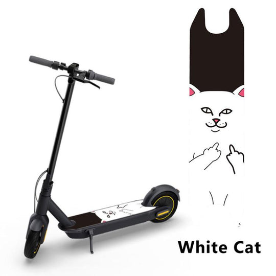 Electric Scooter Pedal Anti-slip Decorative Sticker for Ninebot MAX G30 / G30D(White Cat)