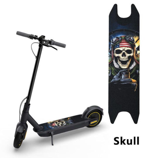 Electric Scooter Pedal Anti-slip Decorative Sticker for Ninebot MAX G30 / G30D(Skull)