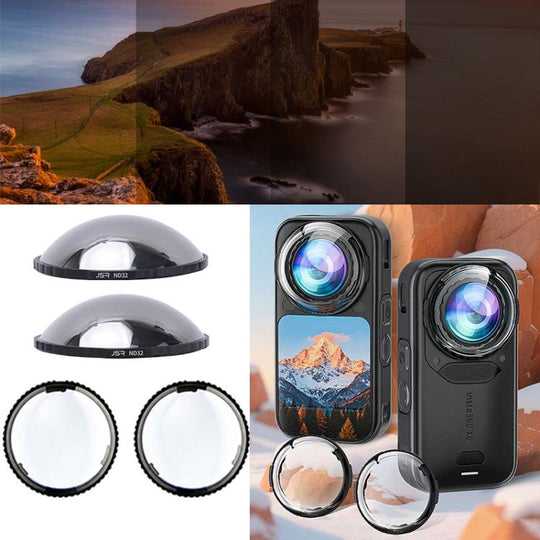 For Insta360 X6 JSR Clip-on ND Lens Filter, Filter:4 in 1 ND32 + PC Lens Guard