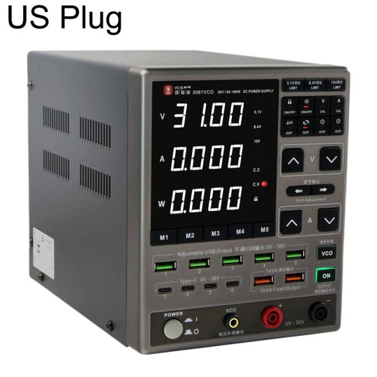YCS 3061VCO 30V / 6A Adjustable Digital Display DC Power Supply with OCP Protection, Plug:US Plug