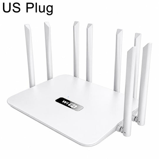 8-Antenna 160MHz Dual-Band 2.4G & 5G Gigabit Wireless Router, Plug:US Plug(White)