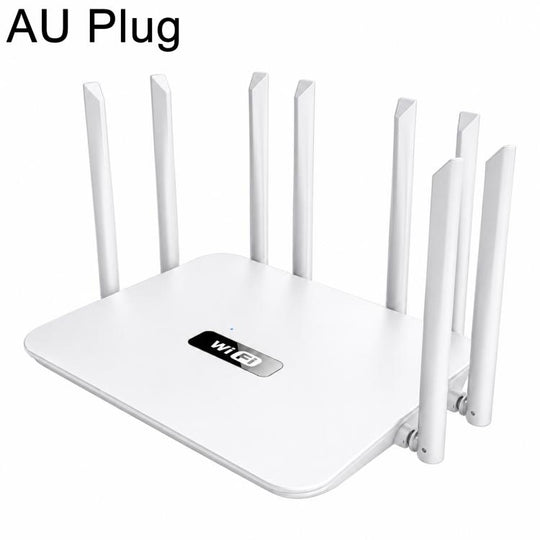8-Antenna 160MHz Dual-Band 2.4G & 5G Gigabit Wireless Router, Plug:AU Plug(White)