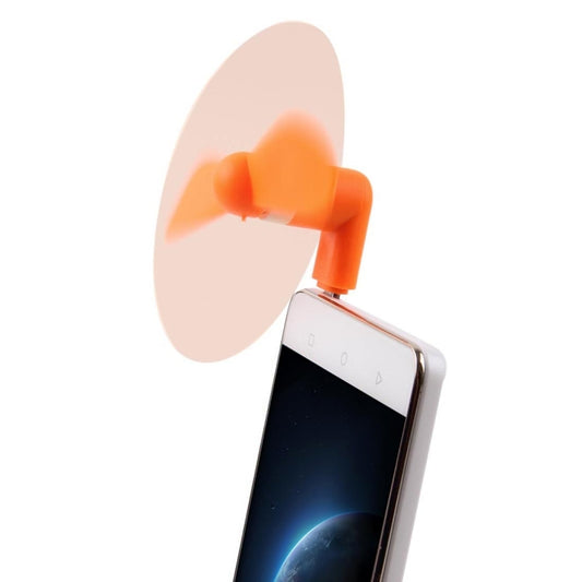 Fashion USB 3.1 Type-C Port Mini Fan with Two Leaves, For Mobile Phone with OTG Function(Orange) - USB Fan by buy2fix | Online Shopping UK | buy2fix