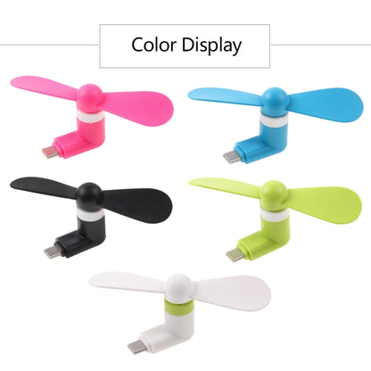 Fashion USB 3.1 Type-C Port Mini Fan with Two Leaves, For Mobile Phone with OTG Function(Green) - USB Fan by buy2fix | Online Shopping UK | buy2fix