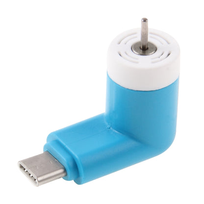 Fashion USB 3.1 Type-C Port Mini Fan with Two Leaves, For Mobile Phone with OTG Function(Blue) - USB Fan by buy2fix | Online Shopping UK | buy2fix