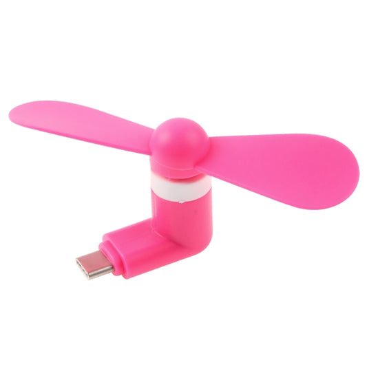 Fashion USB 3.1 Type-C Port Mini Fan with Two Leaves, For Mobile Phone with OTG Function & USB 3.1 Type-C Port(Magenta) - USB Fan by buy2fix | Online Shopping UK | buy2fix