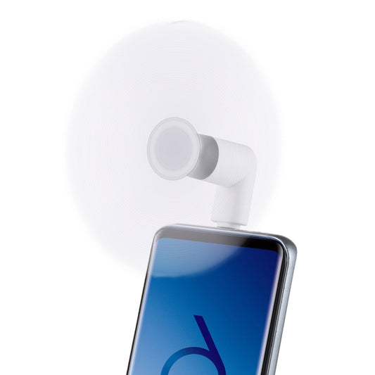Fashion USB 3.1 Type-C Port Mini Fan with Two Leaves, For Mobile Phones with OTG Function(White) - USB Fan by buy2fix | Online Shopping UK | buy2fix