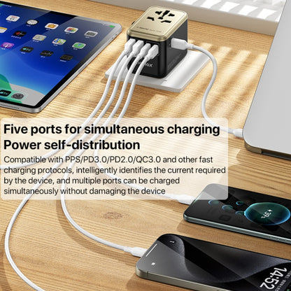 MOMAX 1-World UA8 PD 70W Fast Charger Power Adapter(Purple) - USB Charger by MOMAX | Online Shopping UK | buy2fix