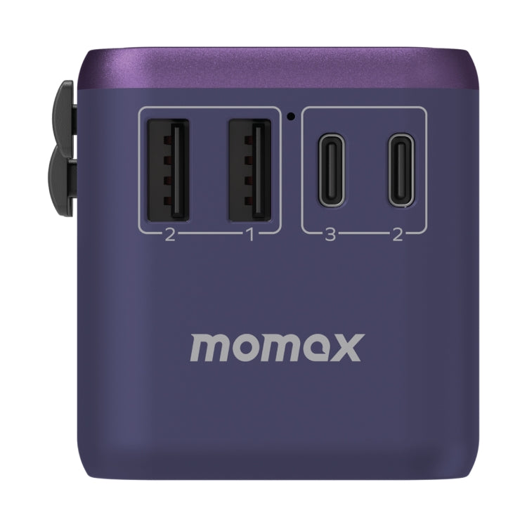 MOMAX 1-World UA8 PD 70W Fast Charger Power Adapter(Purple) - USB Charger by MOMAX | Online Shopping UK | buy2fix