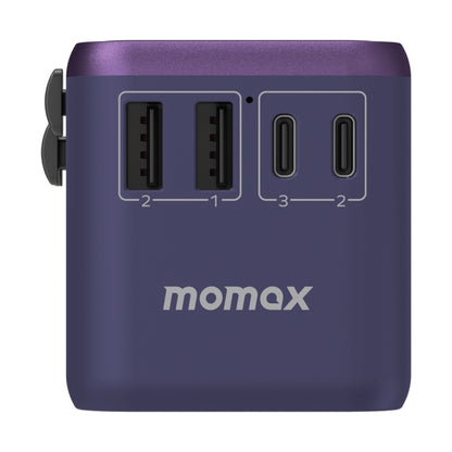 MOMAX 1-World UA8 PD 70W Fast Charger Power Adapter(Purple) - USB Charger by MOMAX | Online Shopping UK | buy2fix