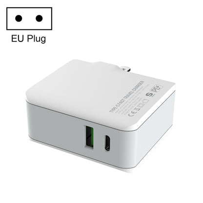 LDNIO A4403C 30W PD + Auto-id Foldable Fast Travel Charger with 1m Micro USB Cable, EU Plug - USB Charger by LDNIO | Online Shopping UK | buy2fix