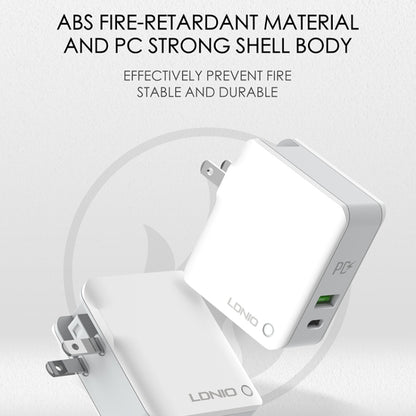 LDNIO A4403C 30W PD + Auto-id Foldable Fast Travel Charger with 1m Micro USB Cable, US Plug - USB Charger by LDNIO | Online Shopping UK | buy2fix