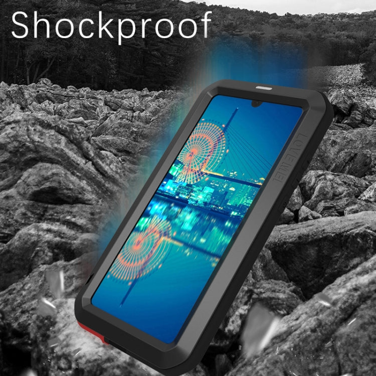 LOVE MEI Powerful Dustproof Shockproof Splashproof Metal + Silicone Combination Case for Huawei P30 (Black) by LOVE MEI