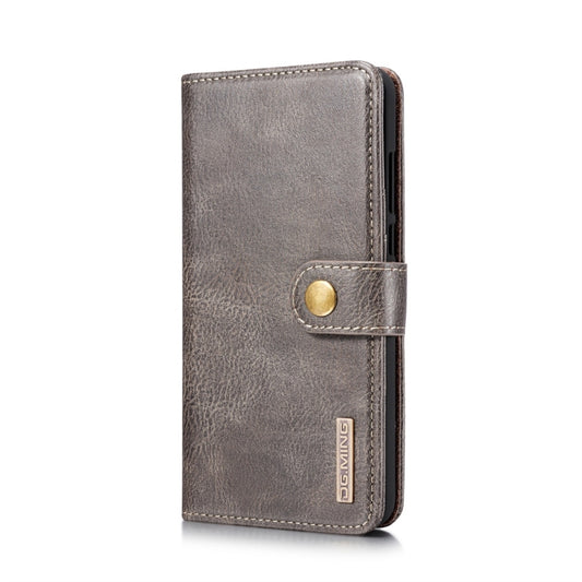 DG.MING Crazy Horse Texture Flip Detachable Magnetic Leather Case for Huawei P30 Lite, with Holder & Card Slots & Wallet (Grey) - Huawei Cases by DG.MING | Online Shopping UK | buy2fix