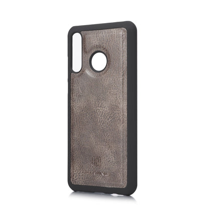 DG.MING Crazy Horse Texture Flip Detachable Magnetic Leather Case for Huawei P30 Lite, with Holder & Card Slots & Wallet (Grey) - Huawei Cases by DG.MING | Online Shopping UK | buy2fix