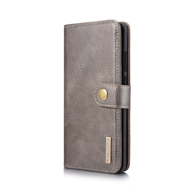 DG.MING Crazy Horse Texture Flip Detachable Magnetic Leather Case for Huawei P30 Pro, with Holder & Card Slots & Wallet (Grey) - Huawei Cases by DG.MING | Online Shopping UK | buy2fix