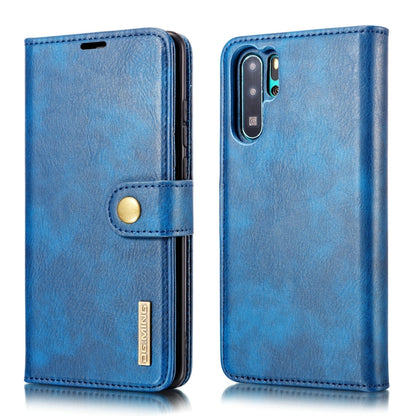 DG.MING Crazy Horse Texture Flip Detachable Magnetic Leather Case for Huawei P30 Pro, with Holder & Card Slots & Wallet (Blue) - Huawei Cases by DG.MING | Online Shopping UK | buy2fix