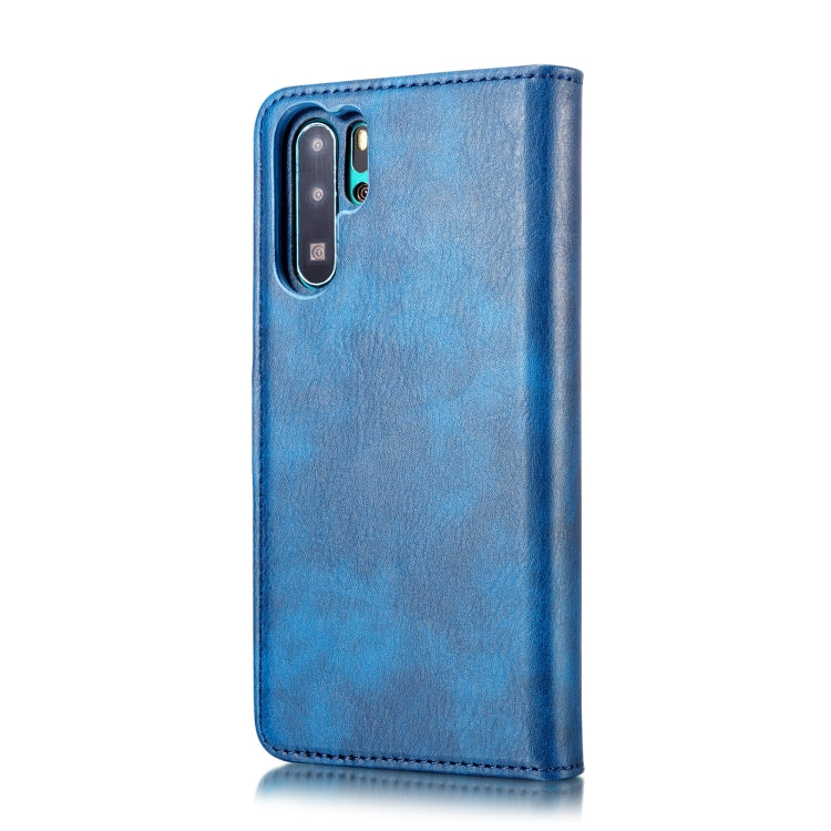 DG.MING Crazy Horse Texture Flip Detachable Magnetic Leather Case for Huawei P30 Pro, with Holder & Card Slots & Wallet (Blue) - Huawei Cases by DG.MING | Online Shopping UK | buy2fix