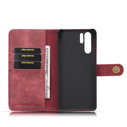 DG.MING Crazy Horse Texture Flip Detachable Magnetic Leather Case for Huawei P30 Pro, with Holder & Card Slots & Wallet (Red) - Huawei Cases by DG.MING | Online Shopping UK | buy2fix