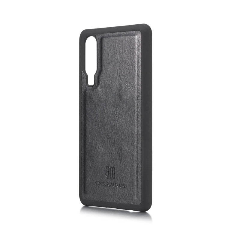 DG.MING Crazy Horse Texture Flip Detachable Magnetic Leather Case for Huawei P30, with Holder & Card Slots & Wallet (Black) - Huawei Cases by DG.MING | Online Shopping UK | buy2fix