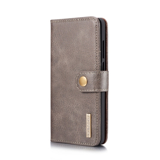 DG.MING Crazy Horse Texture Flip Detachable Magnetic Leather Case for Huawei P30, with Holder & Card Slots & Wallet (Grey) - Huawei Cases by DG.MING | Online Shopping UK | buy2fix
