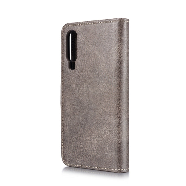 DG.MING Crazy Horse Texture Flip Detachable Magnetic Leather Case for Huawei P30, with Holder & Card Slots & Wallet (Grey) - Huawei Cases by DG.MING | Online Shopping UK | buy2fix